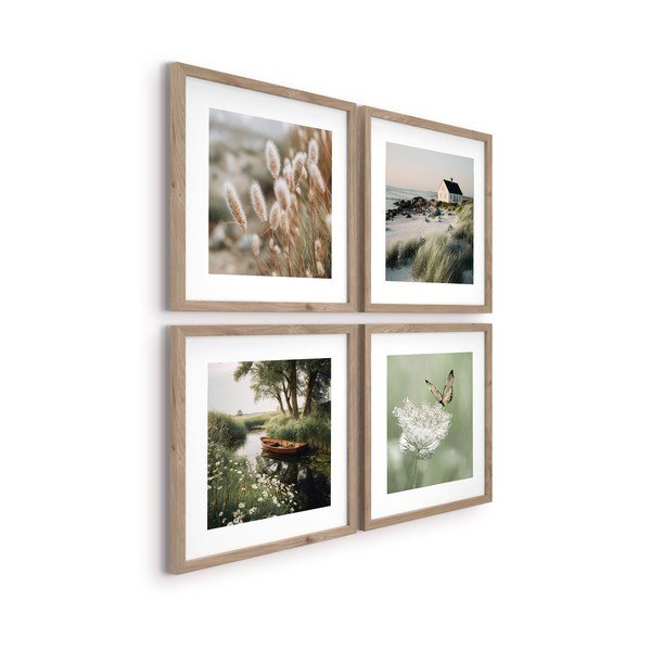 Tiskane slike u setu 4 kom s okvirom 30x30 cm Subtle Nature – Styler-image-4