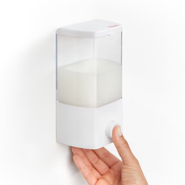 Bijeli samoljepljiv dozator sapuna 400 ml – Rayen-image-2