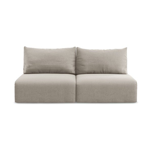 Smeđe-siva baršunasti sklopiva/s prostorom za odlaganje sofa 216 cm Kalena – Makamii