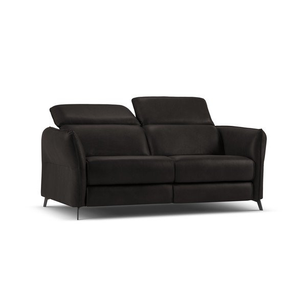 Crna kožna sofa 103 cm Hubble – Windsor & Co Sofas-image-2
