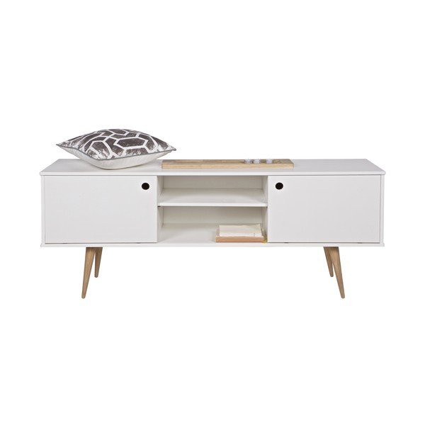 Bijeli TV stol WOOOD Retro-image-4