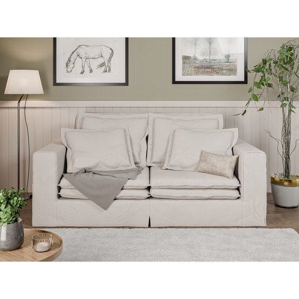 Krem sofa 196 cm Nora – Ropez-image-1