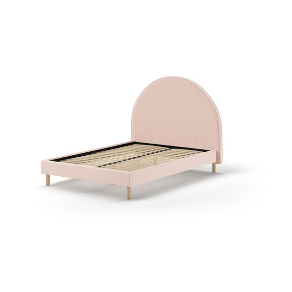 Ružičasti tapecirani krevet s podnicom 140x200 cm MOON – Vipack-image-2