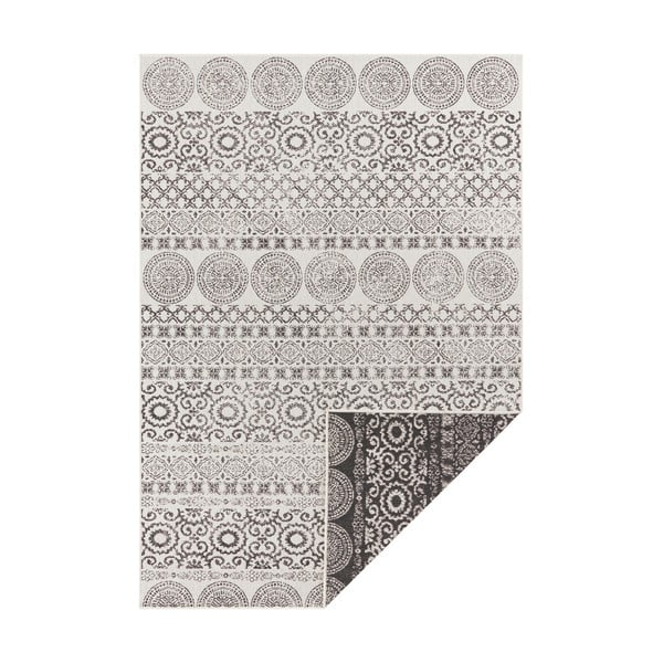 Brown-bijeli vanjski tepih Ragami krug, 80 x 150