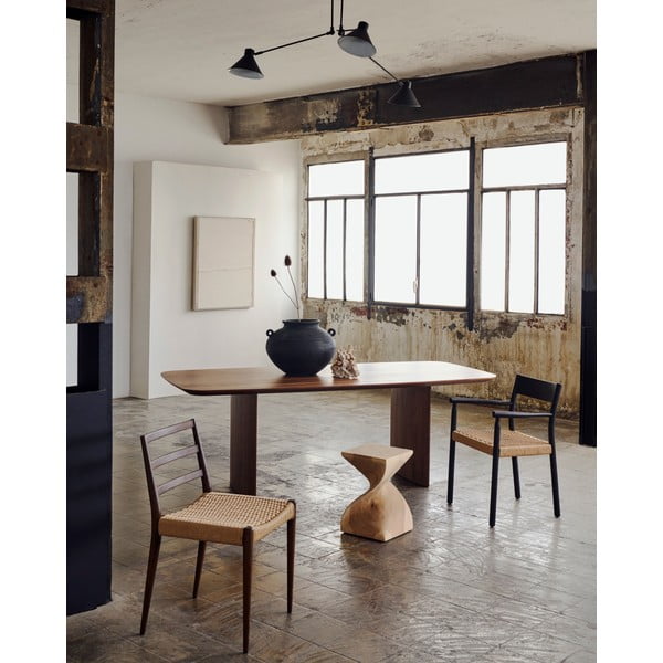 Smeđe/u prirodnoj boji blagovaonske stolice u setu 2 kom od punog hrasta Analy – Kave Home-image-3