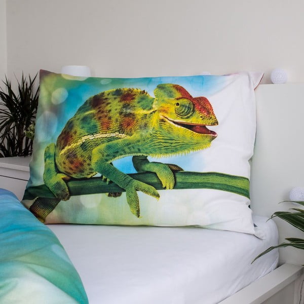 Zelena pamučna dječja posteljina sa svjetlećim efektom za krevet za jednu osobu 140x200 cm Chameleon – Jerry Fabrics-image-3