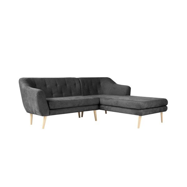 Tamno sivi kauč s ležaljkom na desnoj strani Mazzini Sofas Sicile-image-3