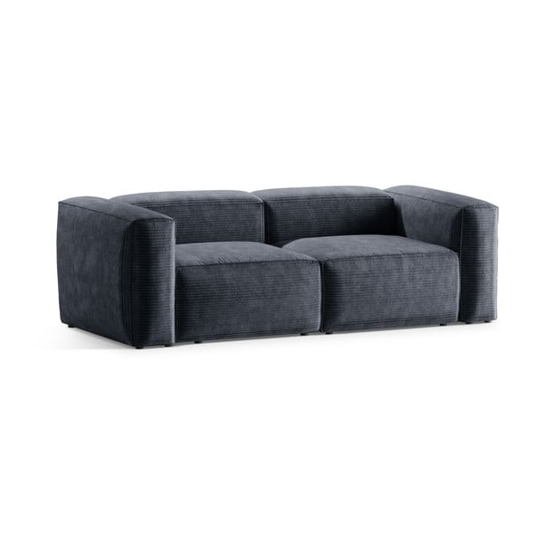 Prljavo plava sofa od samta 224 cm Bergamo – Cosmopolitan Design-image-2