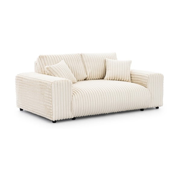 Krem sofa od samta 178 cm Justin – Ropez