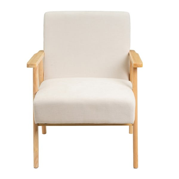 Bijela fotelja od šenila Vintage – Casa Selección-image-2