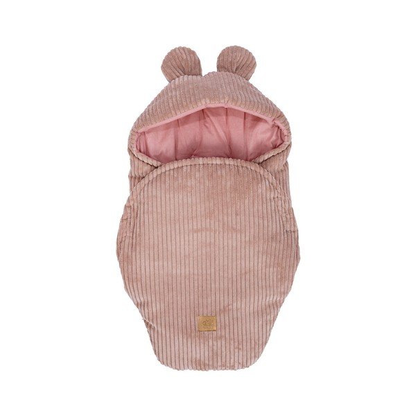 Ružičasti pokrivač za povijanje od samta 45x80 cm – Meowbaby