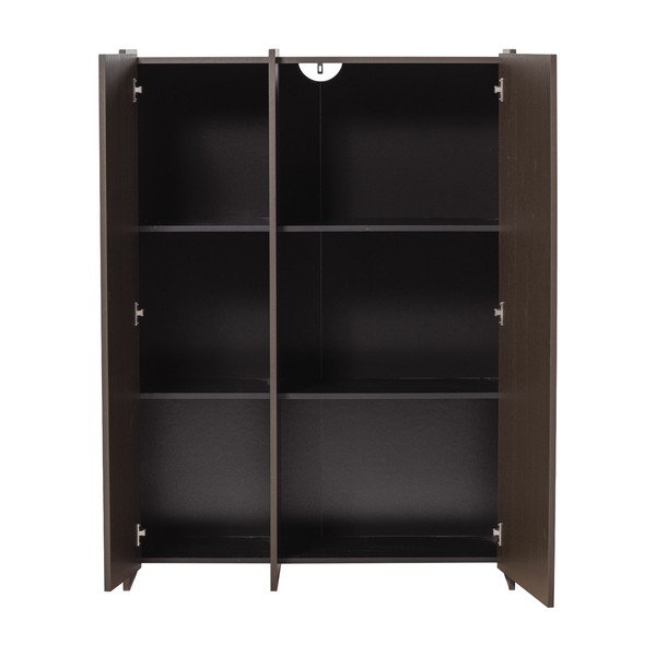 Tamno smeđi ormarić u dekoru jasena 102x140x44 cm Brock – WOOOD-image-3