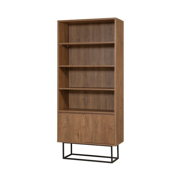 Biblioteka u dekoru oraha u prirodnoj boji 80x182 cm Rodez – Kalune Design