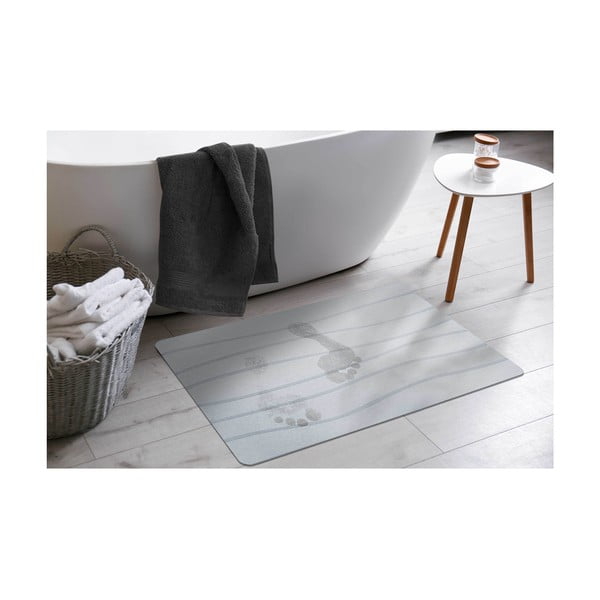 Siva kupaonska prostirka 50x70 cm Ondelina – douceur d'intérieur-image-1