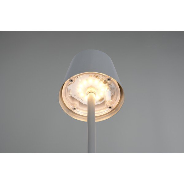 Siva LED stolna lampa s metalnim sjenilom (visina 21 cm) Diaz – Reality-image-2