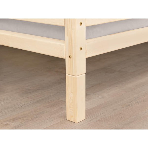 Set od 4 produžne drvena noge s matom lakom za krevet Benlemi, visina 20 cm