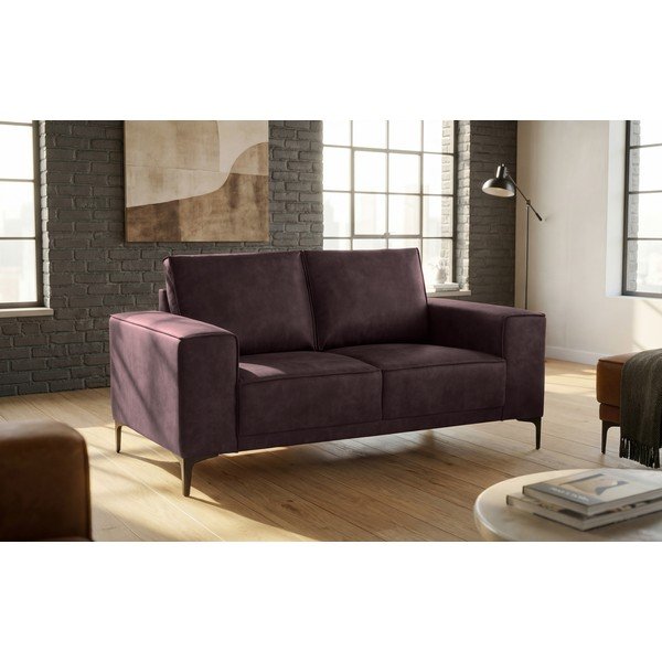 Smeđa sofa od imitacije kože 164 cm Copenhagen – Scandic-image-1