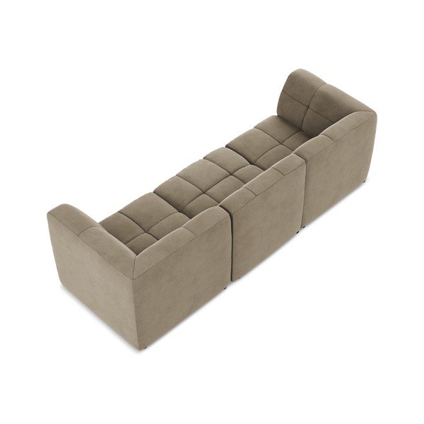 Smeđa baršunasti sofa 255 cm Aloha – Makamii-image-4