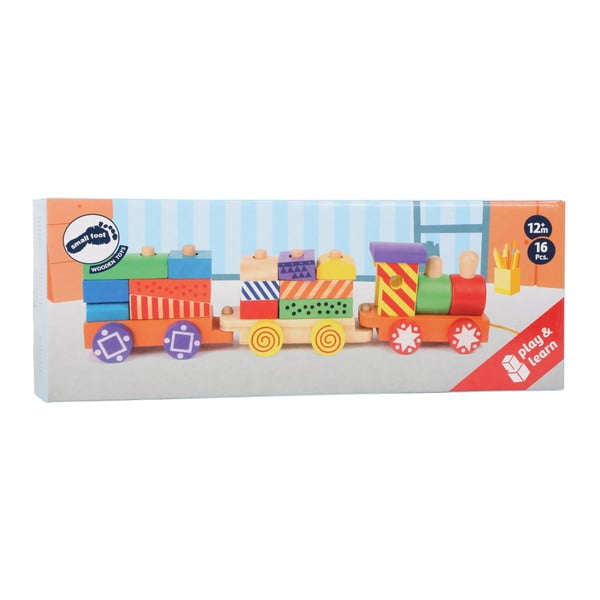 Drveni vlak za slaganje Legler Bright Colours-image-1