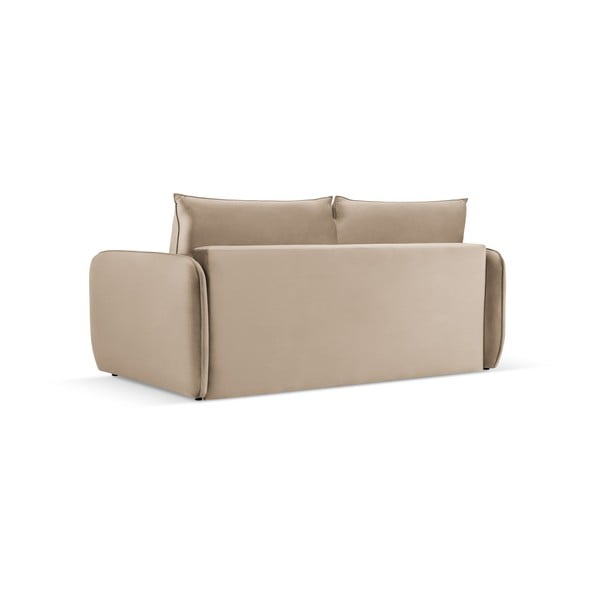 Bež baršunasta sklopiva sofa 194 cm Vienna – Cosmopolitan Design-image-3