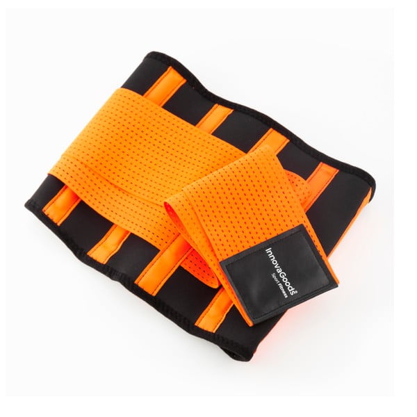 Narančasto-crni sportski pojas za mršavljenje i pravilno držanje InnovaGoods, veličina L-image-2