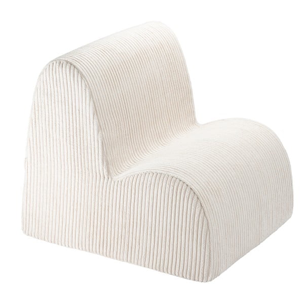 Krem dječja fotelja od samta Cloud – Wigiwama