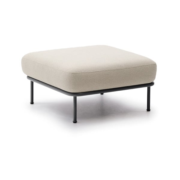 Bež tabure od bouclé tkanine Aurum – Kave Home-image-2