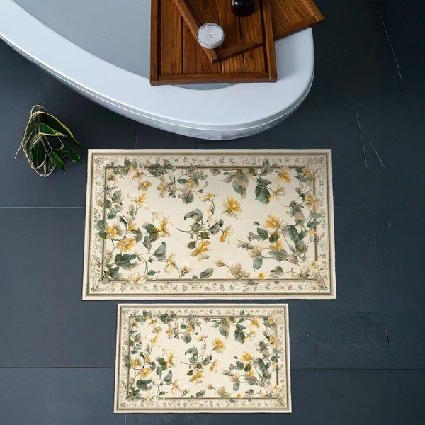 Bež kupaonske prostirke u setu 2 kom 60x100 cm – Foutastic-image-3