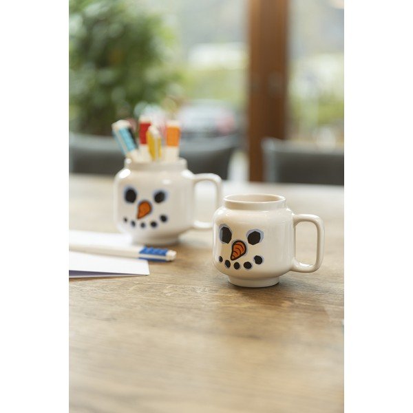 Bijela keramička dječja šalica za latte 255 ml Snowman – LEGO®-image-1