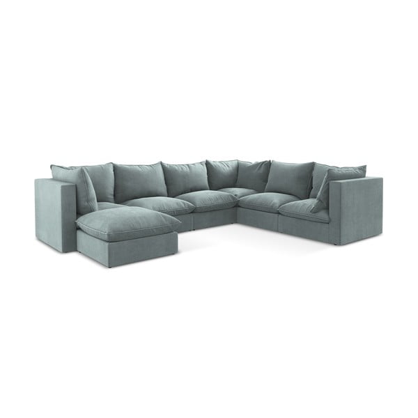 Plava kutna garnitura (s desnim kutom/u obliku slova "U") Manao – Makamii