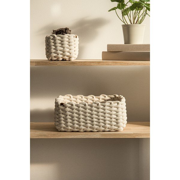 Tekstilna košara 35x25x14 cm Peach Skin M – Bigso-image-1