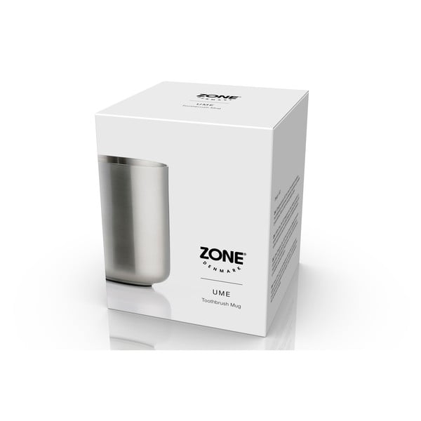 Čaša za četkice za zube od nehrđajućeg čelika u mat srebrnoj boji Ume – Zone-image-3