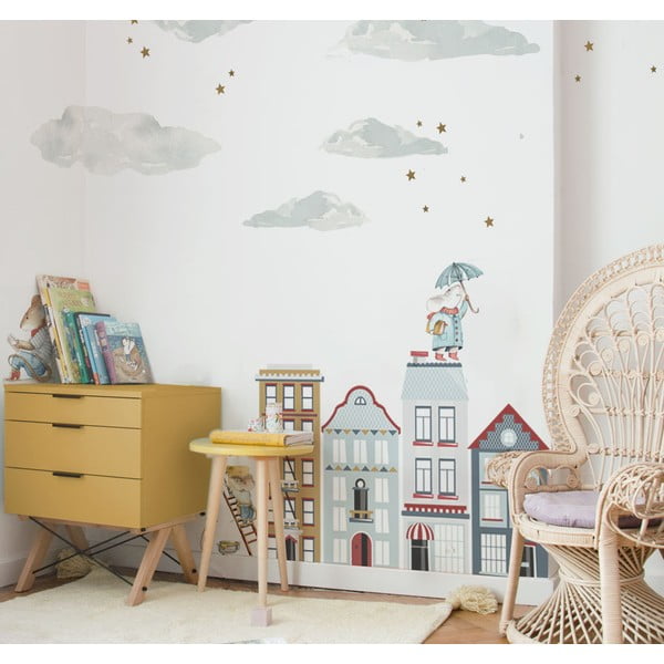 Set zidnih samoljepljivih naljepnica s motivom oblaka Dekornik-image-1