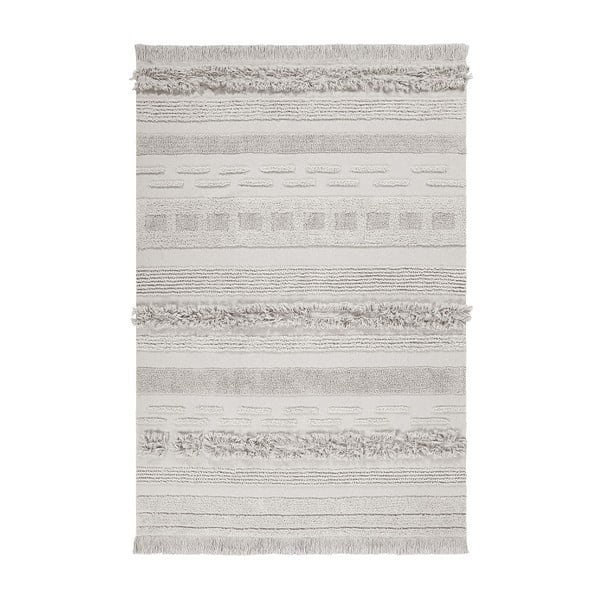 Svijetlo sivi/krem periv/ručno rađen pamučan tepih 140x200 cm Air Natural – Lorena Canals