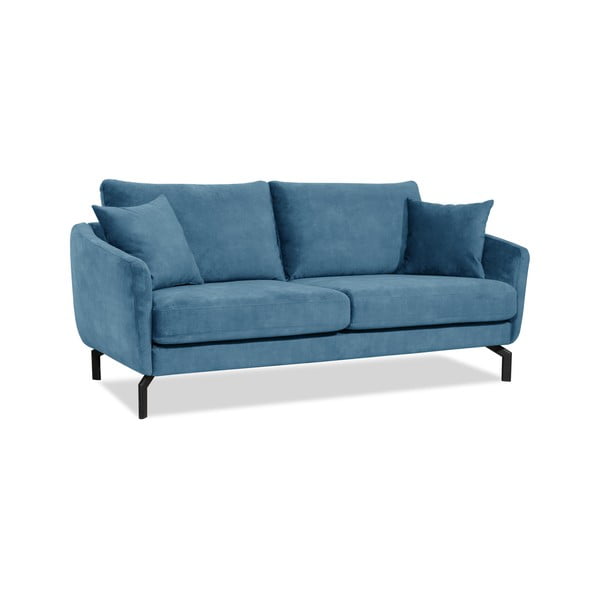 Plava sofa s baršunastom površinom Scandic Magic, širine 190 cm-image-2