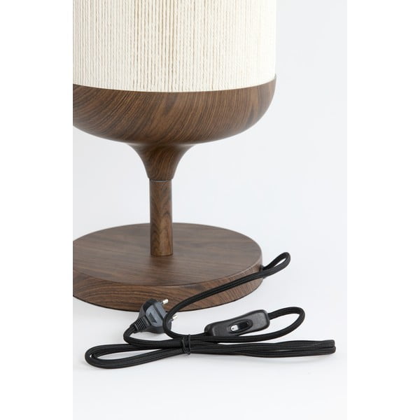 Tamno smeđa stolna lampa s tekstilnim sjenilom (visina 50 cm) Dania – Light & Living-image-4