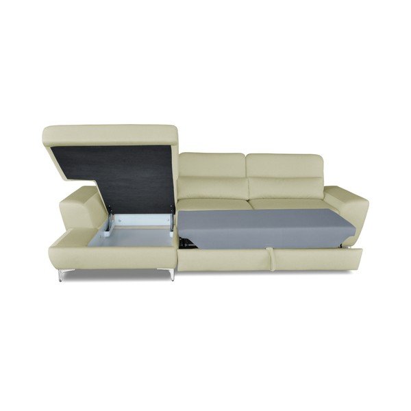 Krem kutni kauč na razvlačenje Windsor &amp; Co. Sofe Omega, lijevi kut-image-3
