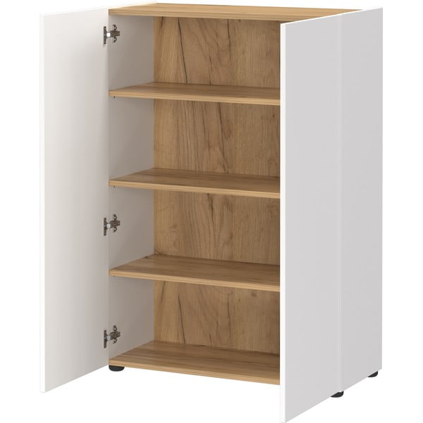 Bijeli ormarić u dekoru hrasta 74x105x33 cm Alviano – Germania-image-3