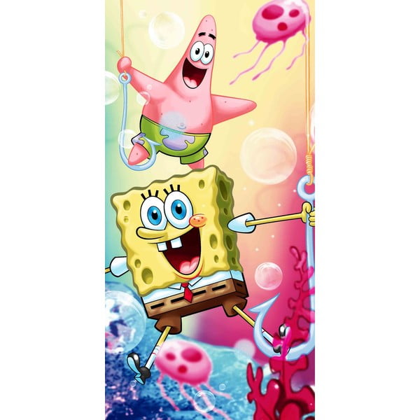 Pamučan dječji ručnik 70x140 cm Sponge Bob – Jerry Fabrics