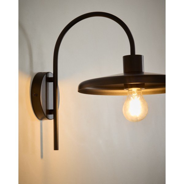 Crna zidna lampa ø 27 cm Nuvira – Kave Home-image-2