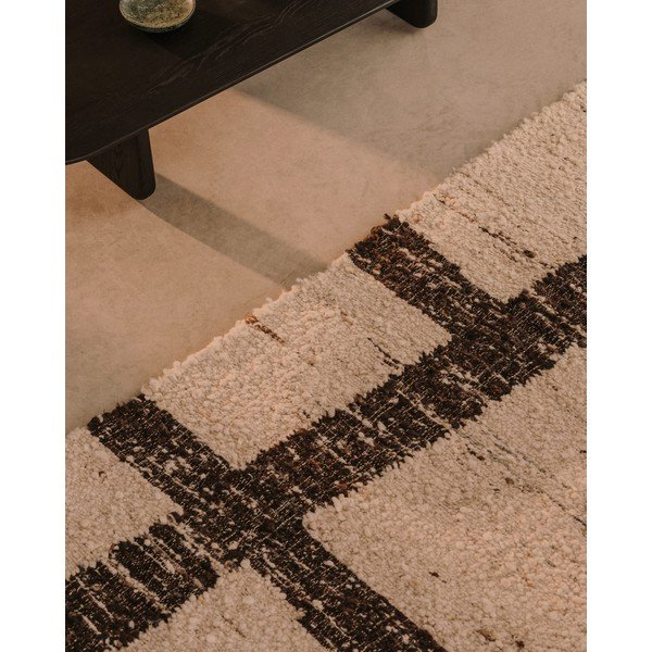 Krem obostrani vunen tepih 160x230 cm Hadin – Kave Home-image-2