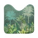 Zelena tekstilna kupaonska prostirka za WC 45x45 cm Vagabonde – douceur d'intérieur