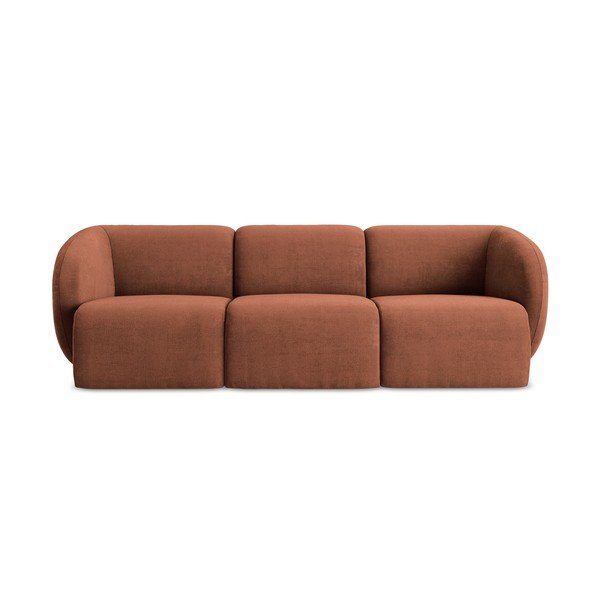 Sofa od šenila boja terakote 244 cm Lani – Makamii