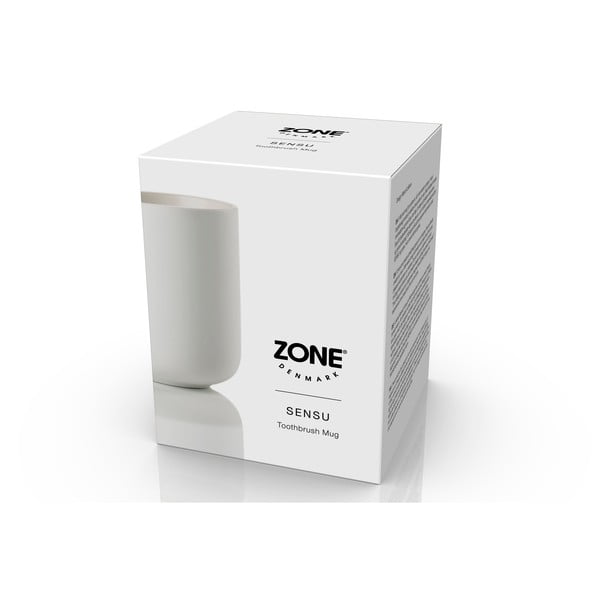 Bijela čaša za četkice za zube od kamenine Sensu – Zone-image-1