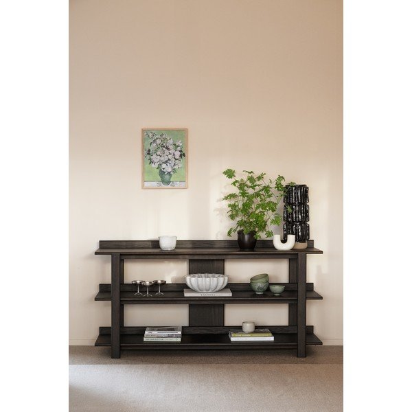Pomoćni stol s pločom stola u dekoru hrasta u tamnoj prirodnoj boji 43x150 cm Kilian – Rowico-image-4