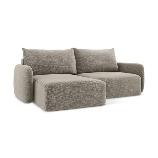 Bež sklopiva/s prostorom za odlaganje kutna garnitura (s lijevim kutom) Kalena – Makamii-image-1