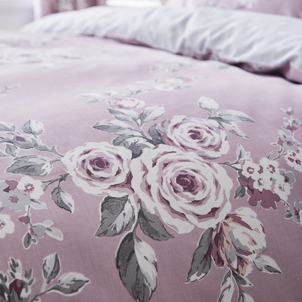 Svjetloljubičasta posteljina Catherine Lansfield Canterbury Rose, 200 x 200 cm-image-3