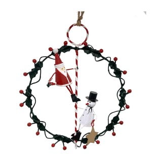 Božićni vijenac ø 14 cm Santa & Snowman on Wreath - G-Bork