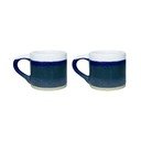 Tamno plave šalice u setu 2 kom za espresso od kamenine 80 ml Marlow – Sass & Belle