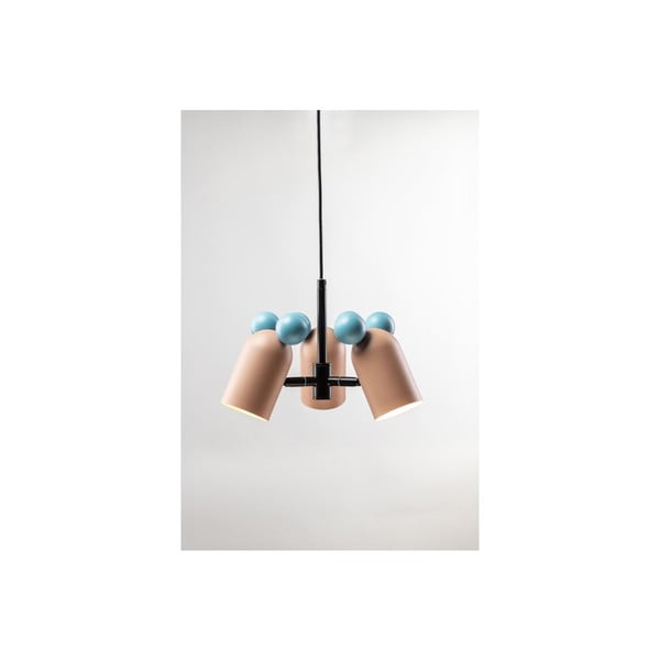 Svijetlo plava/ružičasta dječja svjetiljka s metalnim sjenilom ø 30 cm Mouse II – GTV-image-2